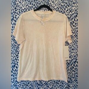 NWT Lululemon Athletica To Dye For Pink and Cream Tee Sz 2